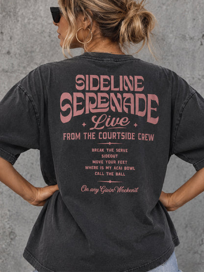Sideline Serenade - Premium Oversized Faded Tee